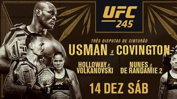 UFC 245 tem três disputas de cinturão. Foto: UFC