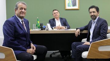 Prefeito de São Paulo, Ricardo Nunes (MDB), se reúne com ex-presidente Jair Bolsonaro e com o presidente do PL, Valdemar Costa Neto. 04.07.23. Foto: Beto.Barata