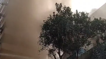 Incêndio atinge torres de resfriamento do Instituto do Coração na manhã desta quitna-feria, 24. Foto: Reprodução/Twitter/@GeandezT