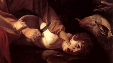 
 Detalhe de "O sacrifício de Isaac" de Caravaggio.