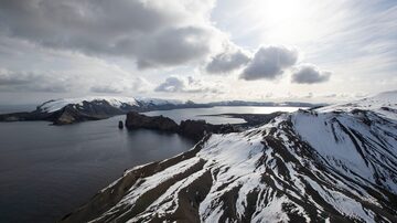 Ilha Deception no arquipélago das Shetland do Sul, na Antártida, situada ao noroeste da península Antartica. Foto: Clayton de Souza/Estadão (20/02/2019)