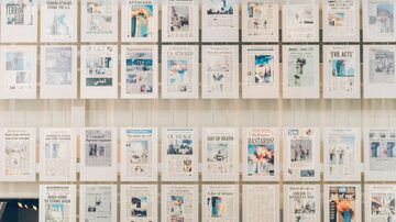 A galeria das capas de 11 de setembro no museu Newseum, em Washington. Foto: Jared Soares/The New York Times