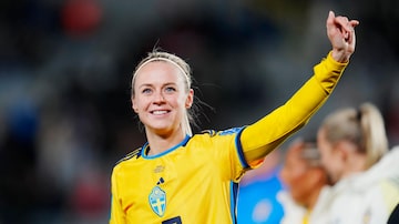 Sweden's Amanda Ilestedt celebrates at the end of the Women's World Cup quarterfinal soccer match between Japan and Sweden at Eden Park in Auckland, New Zealand, Friday, Aug. 11, 2023. Sweden won 2-1. (AP Photo/Abbie Parr). Foto: Abbie Parr/AP Photo