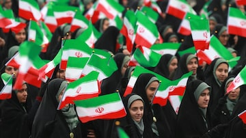Iranianas celebramos 40 anos da Revolução Islâmica. Foto: AP Photo/Vahid Salemi
