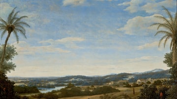 'Paisagem com Tamanduá,óleo sobre tela de Frans Post (circa1660). Foto: Masp
