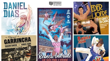 Grandes nomes do esporte brasileiro são homenageados com histórias em quadrinhos. Foto: Memorabília do Esporte