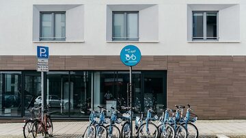 Uma estação de aluguel de bicicletas em Heidelberg, Alemanha. Foto: Felix Schmitt/The New York Times