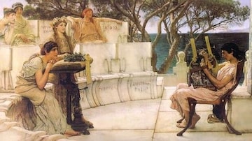 
Safo e Alceu. Pintura de Lawrence Alma-Tadema (1881)
