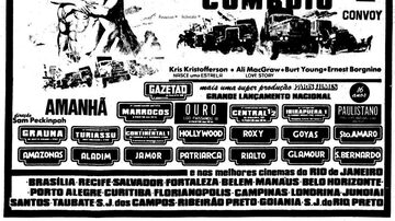 Cartaz de estreia do filmeComboiopublicado no Estadão em 12 de novembro de 1978. Foto: Acervo EstadÃ£o