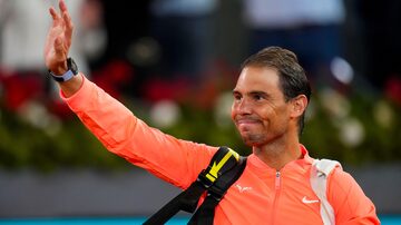 Rafael Nadal se despede do Masters 1000 de Madri na carreira, Tenista é pentacampeão do torneio. Foto: Manu Fernandez/AP