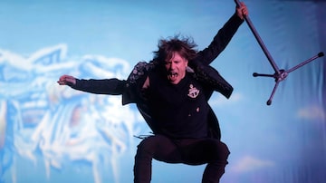 Bruce Dickinson, vocalista dabanda Iron Maiden, durante show Rock In Rio 2013. Foto: Wilton Junior/ Estadão 