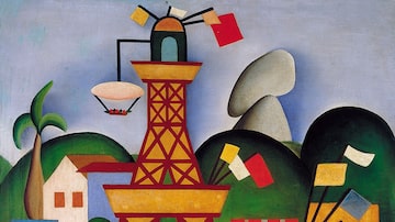 'Canaval em Madureira" ('1924), tela de Tarsila: ecos de Léger. Foto: Museu de Arte Moderna de São Paulo