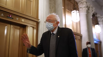 O senador democrataBernie Sanders, um dos líderes da ala mais progressista do partido, tem sido influente no governo Biden. Foto: Chip Somodevilla/AFP