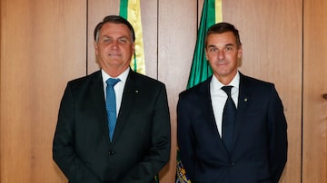 Jair Bolsonaro, presidente da República, e André Brandão, presidente do Banco do Brasil. Foto: Alan Santos/ PR