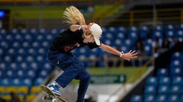 Australia's Chloe Covell competes during the Skate Street World Championships in Sao Paulo, Brazil, Saturday, Dec. 2, 2023. (AP Photo/Andre Penner). Foto: Andre Penner/AP