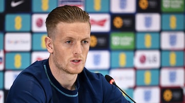 England’s Jordan Pickford attends a press conference at Al Wakrah SC Stadium in Al Wakrah, south of Doha on November 23, 2022 during the Qatar 2022 World Cup football tournament. (Photo by Paul ELLIS / AFP). Foto: Paul Ellis/AFP