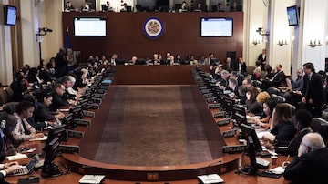 Conselho Permanente da OEA discute situação da Bolívia em reunião em 23 de outubro de 2019. Foto: Lenin Nolly/EFE