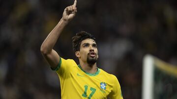 Lucas Paquetá comemora gol que sacramentou vaga do Brasil na Copa do Mundo. Foto: Lucas Figueierdo/CBF
