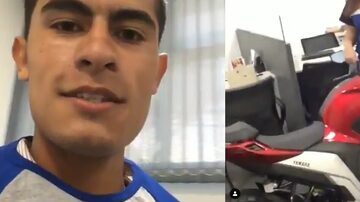 Matheus Pires mostrou a moto nova em um vídeo no Instagram. Foto: Instagram / @matheuspiresdd