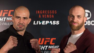 Glover Teixeira (à esquerda) vai enfrentarPatrick Cummins no UFC em São Paulo. Foto: Daniel Teixeira/Estadão