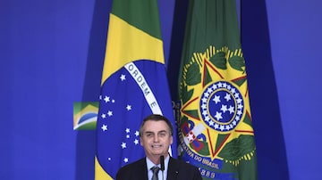 O presidente da República Jair Bolsonaro durante evento no Palácio do Planalto. Foto: Evaristo Sá/AFP