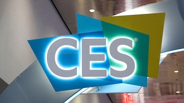 The CES logo is displayed in the Las Vegas Convention Center lobby as workers and exhibitors prepare for CES 2024, an annual consumer electronics trade show, in Las Vegas, Nevada, U.S. January 7, 2024.  REUTERS/Steve Marcus
