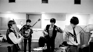 Rolling Stones: O início de carreira com Brian Jones, Bill Wyman, Keith Richards eMick Jagger. Foto: Gus Coral/Zebraonegallery via Reuters