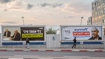 Governo de unidade nacional do primeiro-ministro israelense Binyamin Netanyahu, à direita, formado com seu rival Benny Gantz, na imagem à esquerda, desmoronou em dezembro. Foto: Dan Balilty/NYT