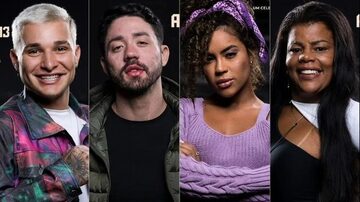 MC Gui, Rico, Sthe e Tati Quebra Barraco estão na roça do reality show da Record. Foto: Record TV