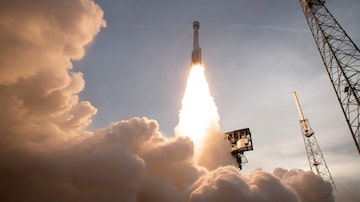 Lançamento da espaçonave Starline, da Boeing, em direção à Estação Espacial Internacional. Foto: Joel Kowsky/ AFP