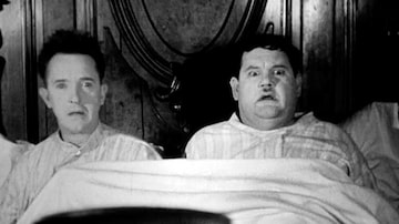 O magro e o gordo em'As Aventuras de Laurel e Hardy' (1930). Foto: RHI Entertainment/Vivendi Entertainment/NYT
