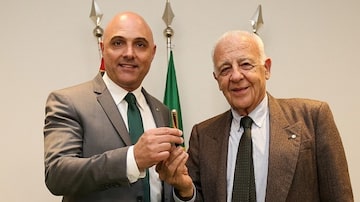 Maurício Galiotte, presidente do Palmeiras,e Seraphim Del Grande, presidente do Conselho. Foto: Fabio Menotti/Agência Palmeiras