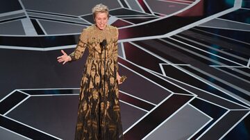 Frances McDormand durante seu discurso na cerimônia do Oscar 2018. Foto: AFP PHOTO / Mark RALSTON