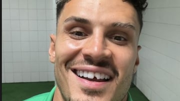 Veiga tem dente quebrado durante Palmeiras x Botafogo pelo Paulistão. Foto: Raphael Veiga via Instagram