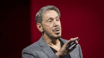 Larry Ellison, co-founder and executive chairman of Oracle Corp., speaks during the Oracle OpenWorld 2018 conference in San Francisco on Oct. 22, 2018. MUST CREDIT: Bloomberg photo by David Paul Morris. Foto: David Paul Morris/Bloomberg