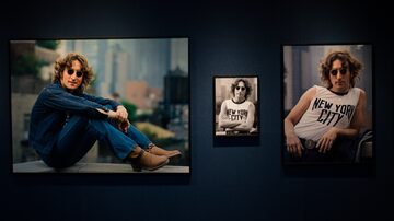 Montagem da exposição fotográfica no MIS 'John Lennon em Nova York por Bob Gruen'. Foto: Tiago Queiroz/Estadão
