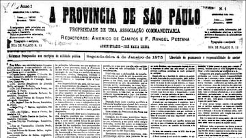 A Província de S.Paulo - 04/01/1875. Foto: Acervo/Estadão