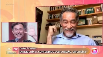 Enrique Díaz e Chico Díaz no Encontro com Patrícia Poeta. Foto: Reprodução de vídeo | Rede Globo