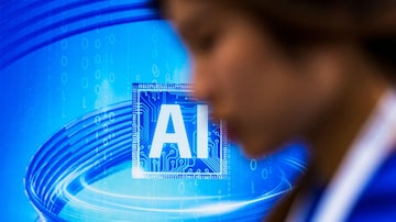 An AI (Artificial Intelligence) sign is seen at the World Artificial Intelligence Conference (WAIC) in Shanghai, China July 6, 2023. REUTERS/Aly Song