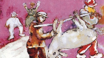 Ilustração de Marc Chagall para fábula de La Fontaine