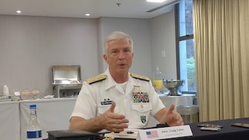 O almirante Craig Faller, chefe do Comando Sul dos Estados Unidos, em entrevista ao Estadão. Foto: Felipe Frazão/Estadão