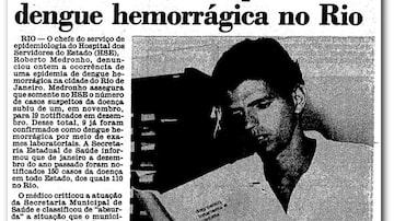 
Há 25 anos (1991) um surto de dengue hemorrágica era denunciado no Rio de Janeiro. Foto: Estadão