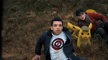 Justice Smith, Pikachu e Kathryn Newton em 'Pokémon - Detetive Pikachu'. Foto: EFE/Warner Bros. Pictures