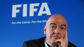 Presidente da Fifa, Gianni Infantino. Foto: Geoff Caddick/AFP