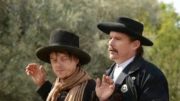 
 Pat Garrett (Ethan Hawke) acerta as contas com Billy The Kid (Dane DeHaan) em western de Vincent D'Onofrio, hoje no Telecine . Foto: Estadão