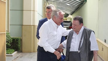 Encontro. O vice-presidente recebeu o ex-ministro Delfim Netto na quarta-feira em SP. Foto: MARCIO FERNANDES/ESTADAO