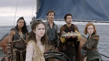 From left: Michelle Rodriguez, Chloe Coleman, Chris Pine, Justice Smith and Sophia Lillis in "Dungeons & Dragons: Honor Among Thieves." MUST CREDIT: Paramount Pictures/eOne