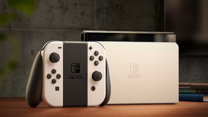 Nintendo Switch OLED com Mario Bros. Wonder e Nintendo Switch Online em promoção