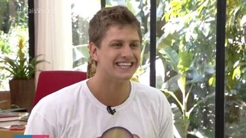 Lucas, quarto eliminado do 'BBB 20', em entrevista no 'Mais Você'. Foto: Reprodução/TV Globo