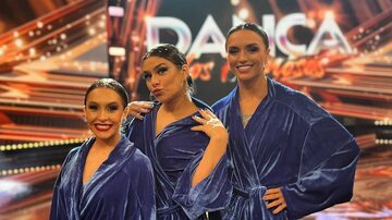 Carla Diaz, Priscila Fantin e Rafa Kalimann na final da Dança dos Famosos em 2023. Foto: Twitter/@domingao